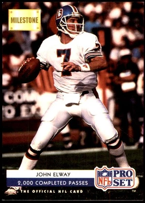 John Elway 1992 Pro Set #25 Denver Broncos NFL READ FREE SHIPPING AutographDen - Image 1 of 2