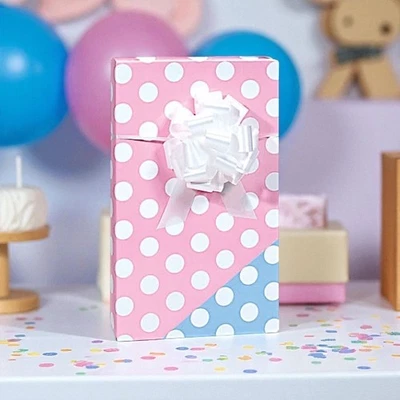 BABY DOTS Reversible Print 24" Gift WRAPPING Paper Choose Length Amount - Image 1 of 2