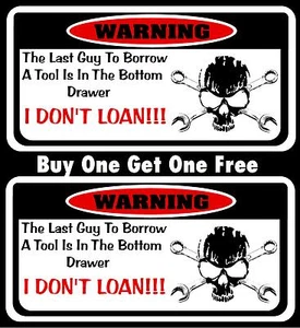 Skull and cross wrenches i don't loan decal Mac Balancer 3/8 Drive air tool  - Picture 1 of 1