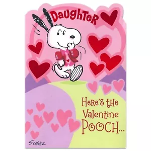Hallmark VALENTINE'S DAY Pop Up Card FOR DAUGHTER, Peanuts Snoopy by Schulz +✉ - Picture 1 of 8