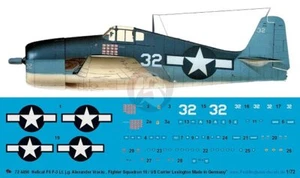 Peddinghaus 1/72 F6F-3 Hellcat Markings Alexander Vraciu VF-16 Marianas PTO 4490 - Picture 1 of 1