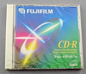 650MB CD-R FUJIFILM New Sealed Japan Made Recordable 74 Min Full Size Jewel Case - Picture 1 of 4