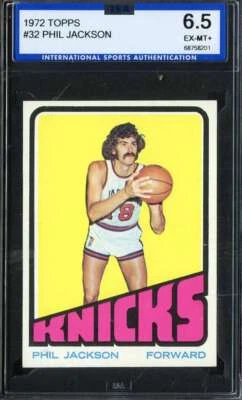 1972-73 TOPPS #32 PHIL JACKSON ISA 6.5 (RC) KNICKS HOF *ADT5710 - Image 1 of 2