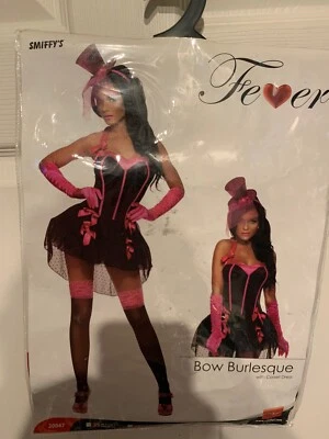 New Smiffy’s Bow Burlesque Dancer Costume Adult Size XS 2-4 US Corset Dress - Image 1 of 4