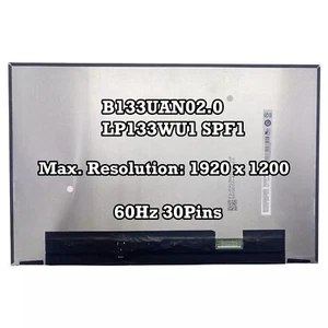 100% sRGB B133UAN02.0 LP133WU1 SPF1 Laptop LCDScreen Panel AHVA Matrix 1920×1200 - Picture 1 of 2