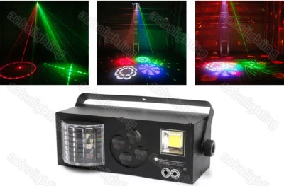 4in1 Music Stage Laser LED Derby Light LED Flash Strobe Gobo effect disco Lights - Image 1 of 4