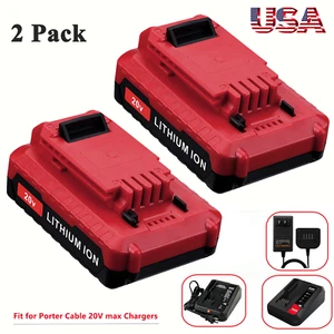 2 PACK 20 Volt Lithium-Ion Battery for PORTER CABLE 20V Max PCC680L PCC685L Tool - Picture 1 of 7