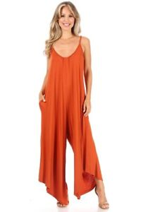 Women New Spaghetti Strap Jumpsuit Comfortable Casual One Piece New All Sizes