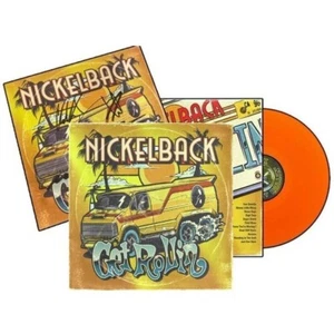 NICKELBACK GET ROLLIN VINYL NEW LIMITED ORANGE LP!! HAND SIGNED AUTOGRAPH INSERT - Picture 1 of 2