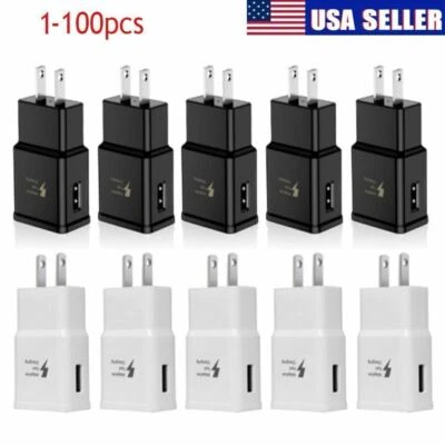 Lote Cargador de Pared Rápido Adaptable Carga Rápida Enchufe EE. UU. Para Teléfonos Samsung Galaxy Foto 1 de 4