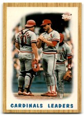 1987 Topps Tiffany Cardinals Leaders St. Louis Cardinals #181