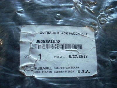 Subaru Outback 4 Floor Mats OEM Black 2015 2016 2017 2018 2019 J505SAL002 NEW - Image 1 of 4
