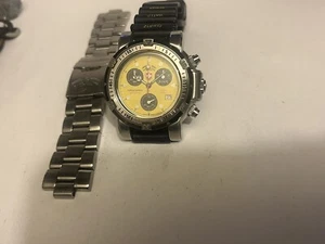 CHARMEX SWISS MILITARY 1000M DIVERS CHRONOGRAPH-ST STEEL-WORKS-NEW BATTERY - Picture 1 of 9