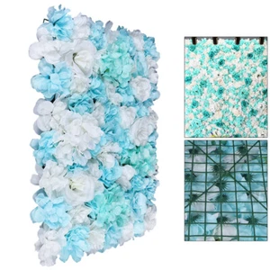 12 pz fiore artificiale parete bianco azzurro sfondo floreale matrimonio luogo decorazione - Foto 1 di 14