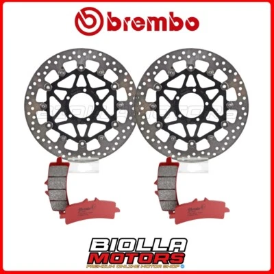 KIT PASTIGLIE + DISCHI BREMBO DUCATI 1198 SP 1198 2012 ANTERIORE [SA - Flottante Foto 1 de 4