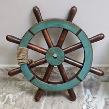 25" Nautical Heavy Wooden Ship Steering Wheel Décor Wood Home wall decorative