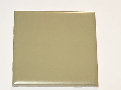 Vtg 1 AO American Olean Ceramic Tile - Avocado Green Flat Matte Square 4 1/4 NOS - Image 1 of 4