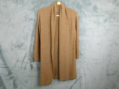 Suéter Peruvian Connection Mujer Grande Bronceado Cárdigan Abierto Bebé Alpaca Seda Foto 1 de 4