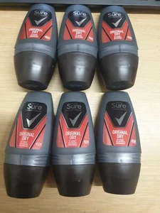 Sure Men Original Dry Anti-Perspirant Roll On 50ml X 6 JUST £13.99 FREE POSTAGE - Picture 1 of 12