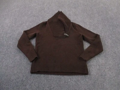 Suéter Ralph Lauren Para Mujer L Marrón Capucha Cuello Clásico Preppy Pullover Adulto Foto 1 de 4