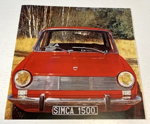 Notice Commerciale SIMCA 1500 - 1964 - Bel Etat. - Imagen 1 de 4