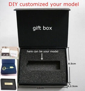 Black Packing Box Jewel Cases Wholesales USB Wedding Business Gift Paper Boxes - Picture 1 of 17