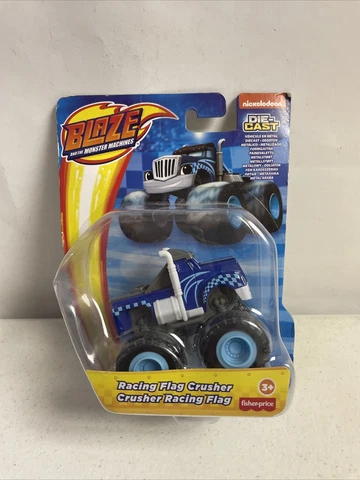 Blaze And The Monster Machines - Racing Flag Crusher Monster Truck Blue New Cover