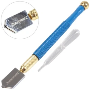 QUALITY TUNGSTEN CUTTING WHEEL OIL FEED GLASS CUTTER Glazing Score Mirror Tile - Picture 1 of 3