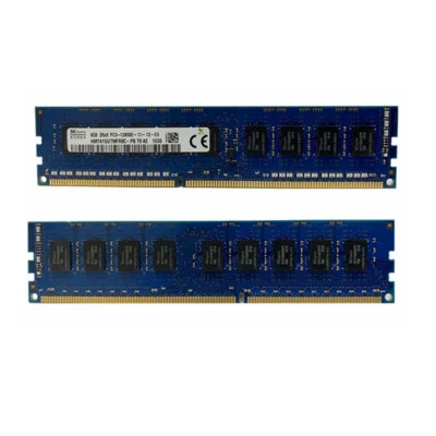 Hynix DDR3 16G 2x8GB PC3-12800E 1600MHz Ram ECC Unbuffered UDIMM für Workstation - Bild 1 von 4