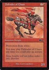Defender of Chaos *PLAYSET* Magic MtG x4 Urza's Legacy SP