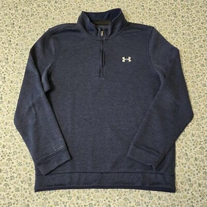 Under Armour 1/4 Reißverschluss Pullover Erwachsene Large L marineblau Golf Sweatshirt L/S Herren - Bild 1 von 19
