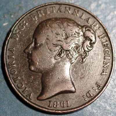 1861 Jersey 1⁄13 Shilling Victoria KM# 3 British Crown dependencies - Image 1 of 2