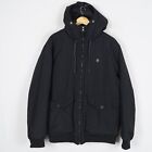 Timberland Men Jacket Size Xl Black Full Zip Pockets Hooded Insulated S12116