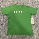 T-shirt wędkarski Dolly Varden I'd Fish It - XL zielony nowy z metką
