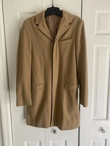 Club Monaco Men's Camel Wool Button Front Top Dress Coat 36 - Picture 1 of 4