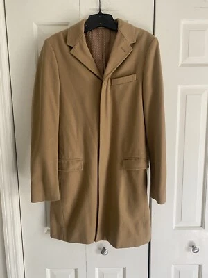 Club Monaco Men's Camel Wool Button Front Top Dress Coat 36 - Image 1 of 4