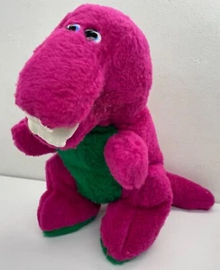 Vintage White Mouth Barney Plush Purple Dinosaur Green Feet No Spots 23” RARE - Picture 1 of 19