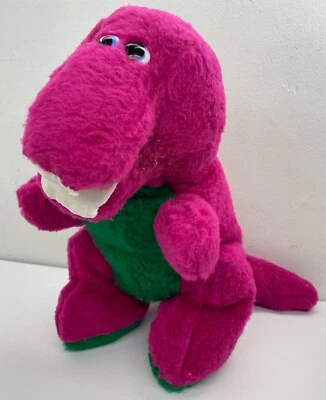 Vintage White Mouth Barney Plush Purple Dinosaur Green Feet No Spots 23” RARE - Image 1 of 4