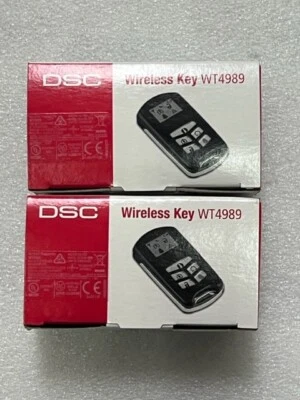 DSC WT4989 433MHz 4 Buttons Wireless Keyfob Transmitter New - Lot of 2 Pcs - Image 1 of 4