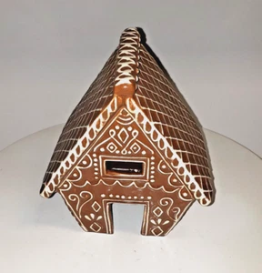 Pottery Barn Lebkuchenhaus KLEIN A-Linie Keramik 6" B x 5" T x 6,75" H NEU - Bild 1 von 9