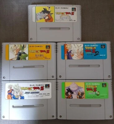 Dragon Ball Z 5Games set Nintendo Super Famicom SNES Japanese ver Tested - Image 1 of 3