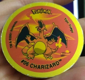 #6 CHARIZARD / ENTEI POKEMON TAZO HOLO 2001 GIGANTAZO 4 🔥🔥🔥 MATUTANO 50mm - Imagen 1 de 9