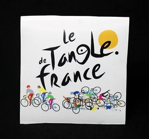Le Tangle de France Aufkleber Humorvoll Take on Le Tour de France Unfälle RAR - Bild 1 von 3