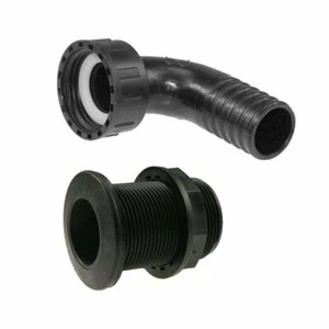 PP Tankdurchführung Regentonne Regenfass abnehmbare Schlauchtülle IG 12-50 mm - Bild 1 von 1