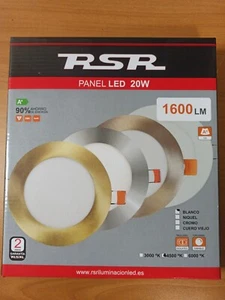 Plafon techo LED DownLight 20W panel empotrar-encastrar redondo 22cm blanco - Imagen 1 de 2
