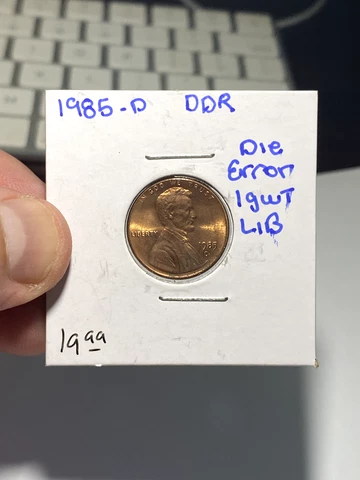 1986 D United States 1 Cent Error Coin - Double Die (DDR), Die Error Cover