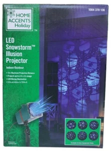 Home Accents Holiday LED Snowstorm Illusion Projector Blue/White Images New - Picture 1 of 2