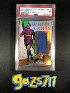 PSA 7 - Ronaldinho 2019 Panini Gold Standard White Gold Threads Patch /25 - Picture 1 of 2