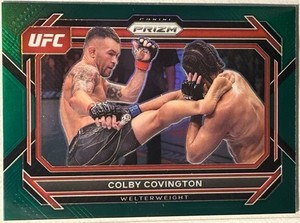 2023 Panini - Prizm UFC - #30 Colby Covington - Green Prizm SP - Welterweight