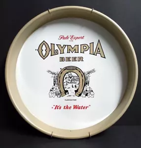 Olympia Brewing Co Beer Tumwater Its the Water Metal Tray w/ Spring Handle 1972 - Picture 1 of 8